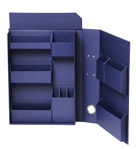 Small navy storage box for files and small items