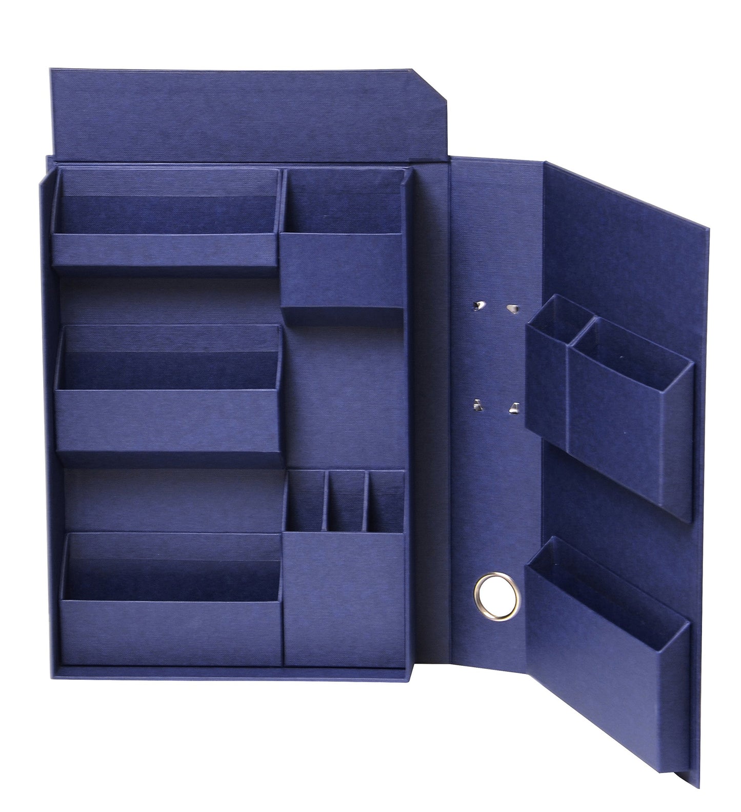 Small navy storage box for files and small items