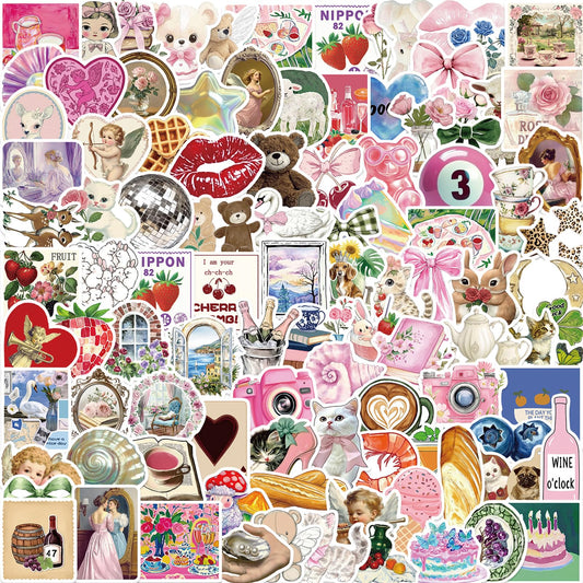 100 Aesthetic Y2K Coquette Vinyl Stickers