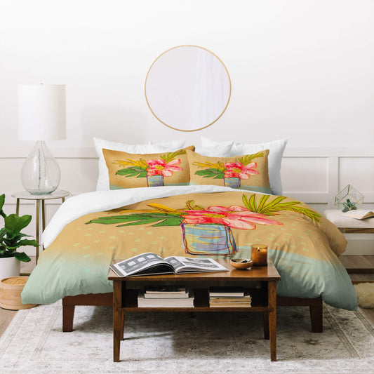 Sewzinski Tropical Still Life Pillowcase(s) Comforter Set with Pillow Sham(s), Twin/XL