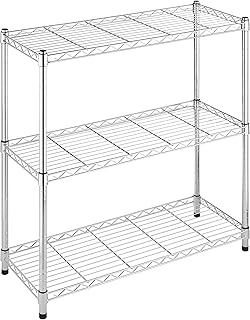 3-Tier Metal Shelving Unit for Storage