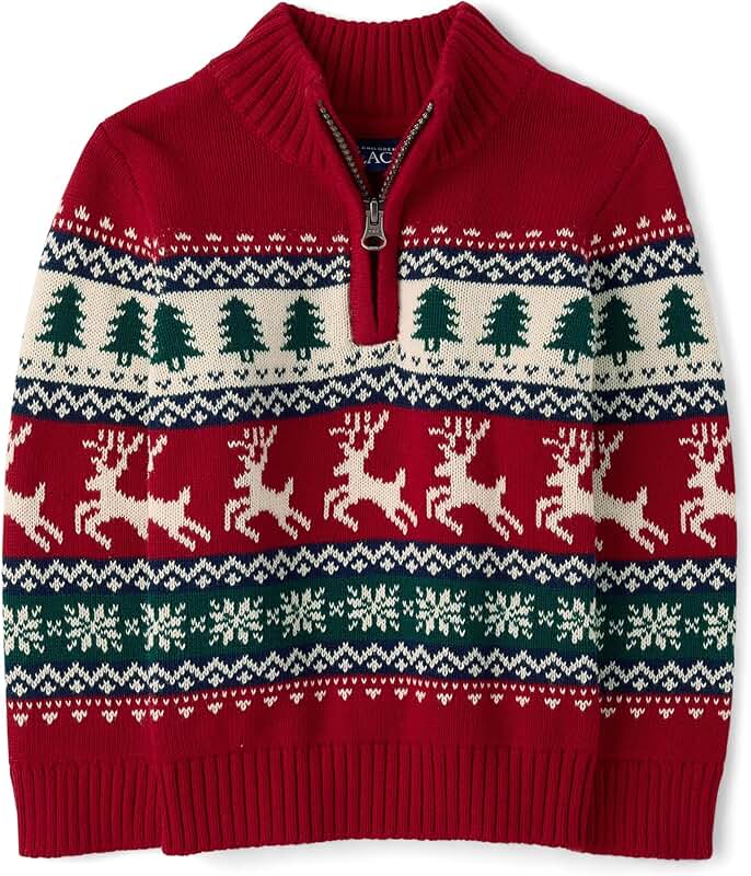 Baby Boys' Long Sleeve Quarter Zip Sweater