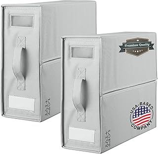 Foldable Bed Sheet Storage Box with Handles and Label Slot