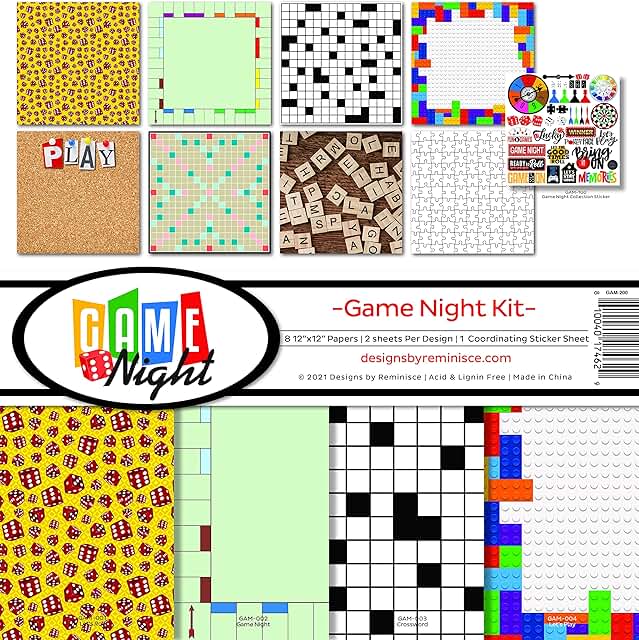 Game Night Scrapbook Collection Kit