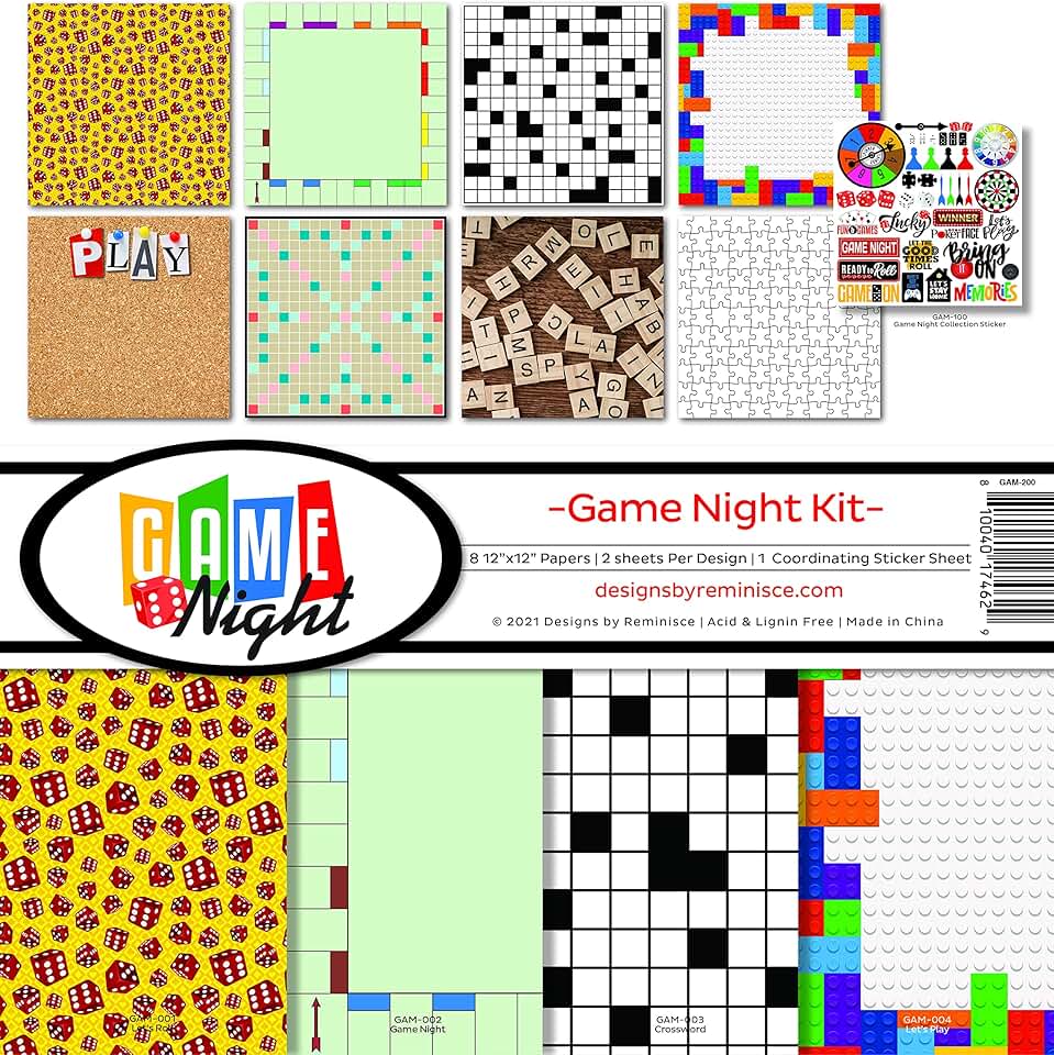 Game Night Scrapbook Collection Kit
