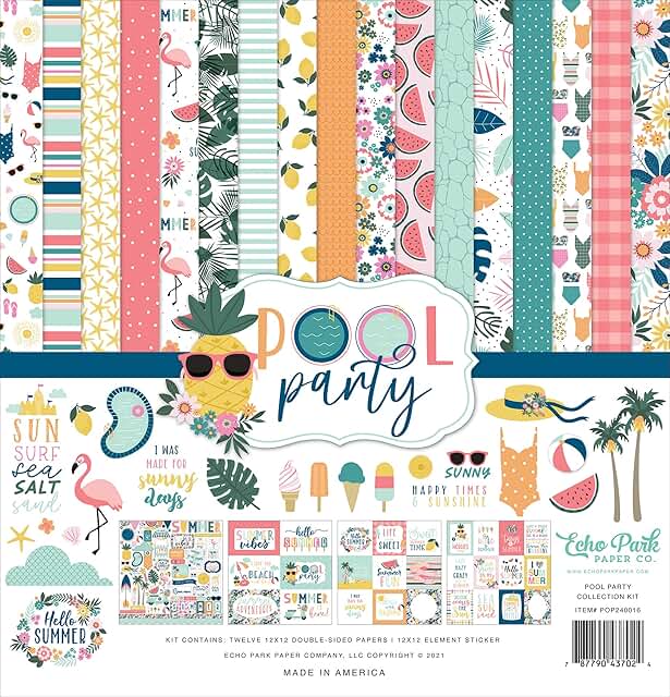 Pool Party Collection Kit, 12x12 Inch Paper