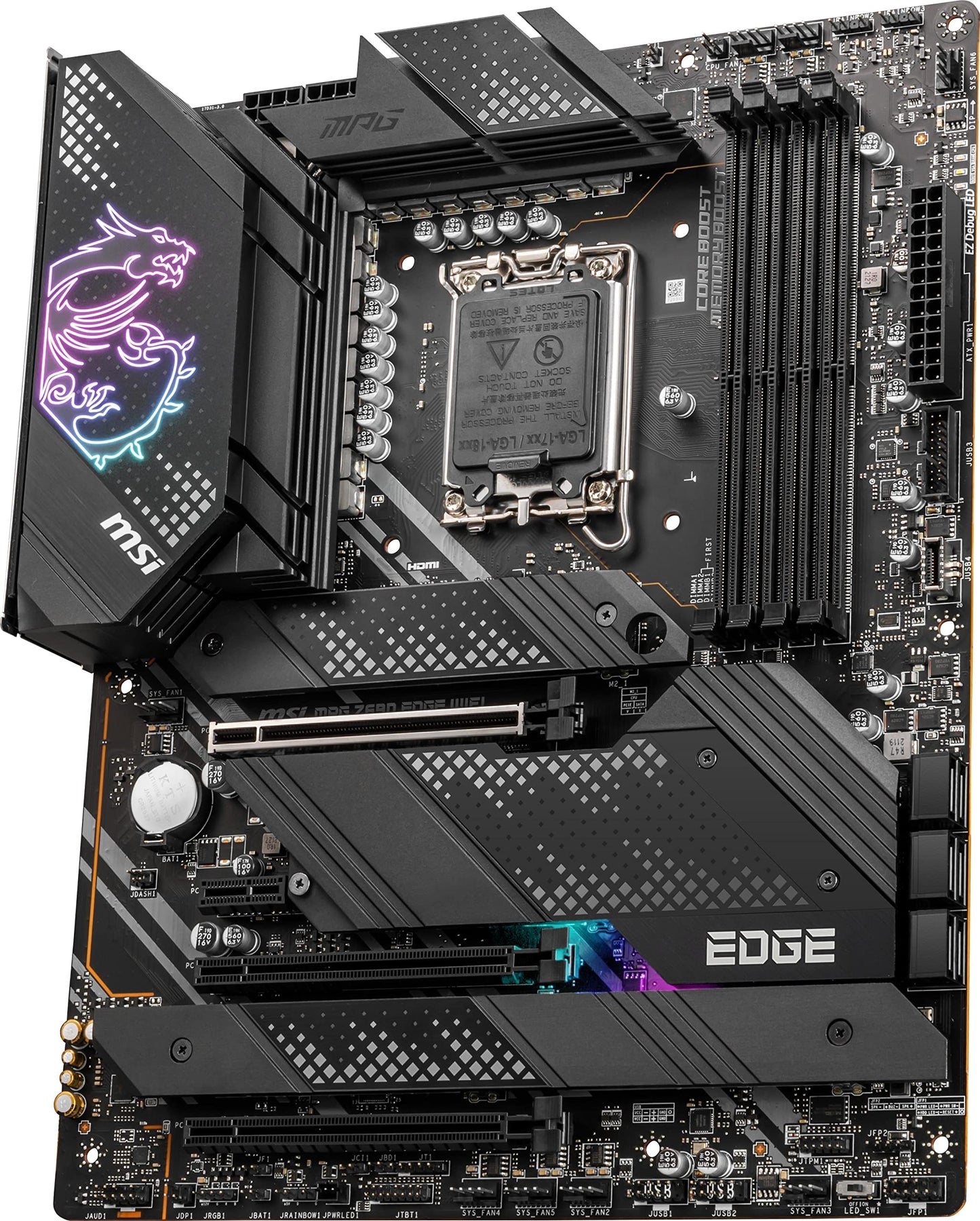 MPG Z690 Edge WiFi Gaming Motherboard (ATX, 12th Gen Intel Core, LGA 1700 Socket, DDR5, PCIe 5, 2.5G LAN, M.2 Slots, Wi-Fi 6E)