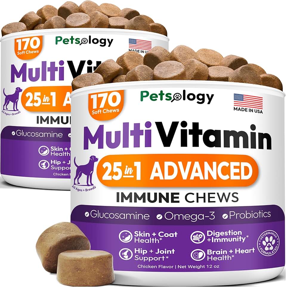 Dog Multivitamin Chewables for Hip, Joint, and Immune Support