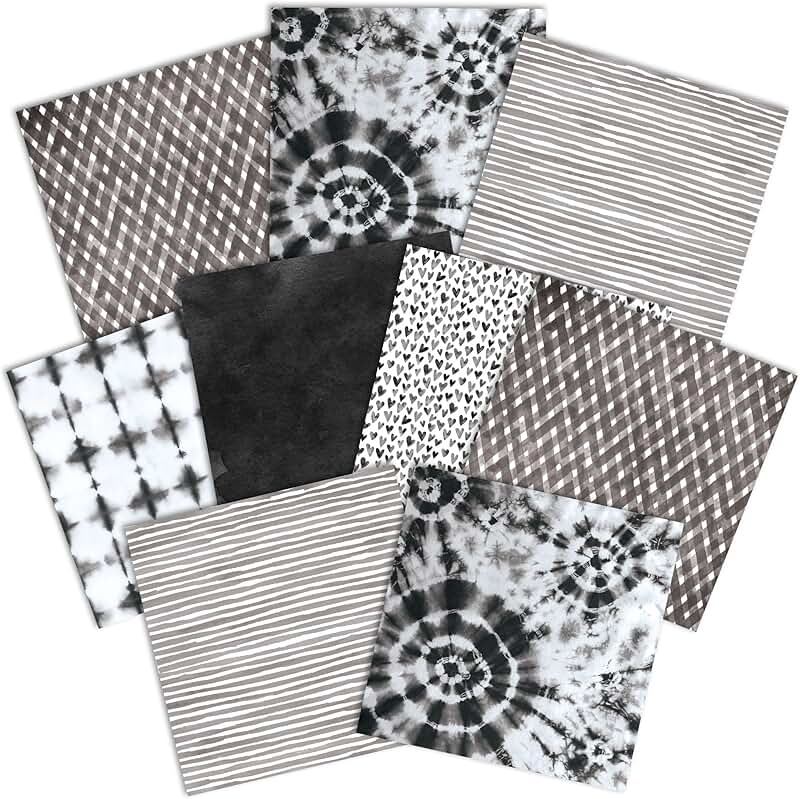 12x12 Double-Sided Decorative Paper Pack in Charcoal Palette