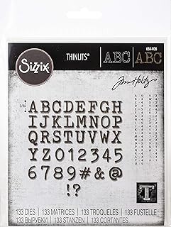 Alphanumeric Tiny Type Die Set, 123 Pieces