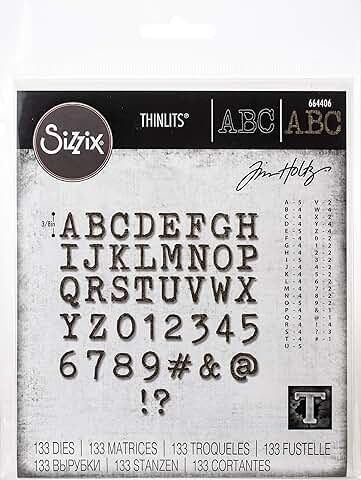 Alphanumeric Tiny Type Die Set, 123 Pieces