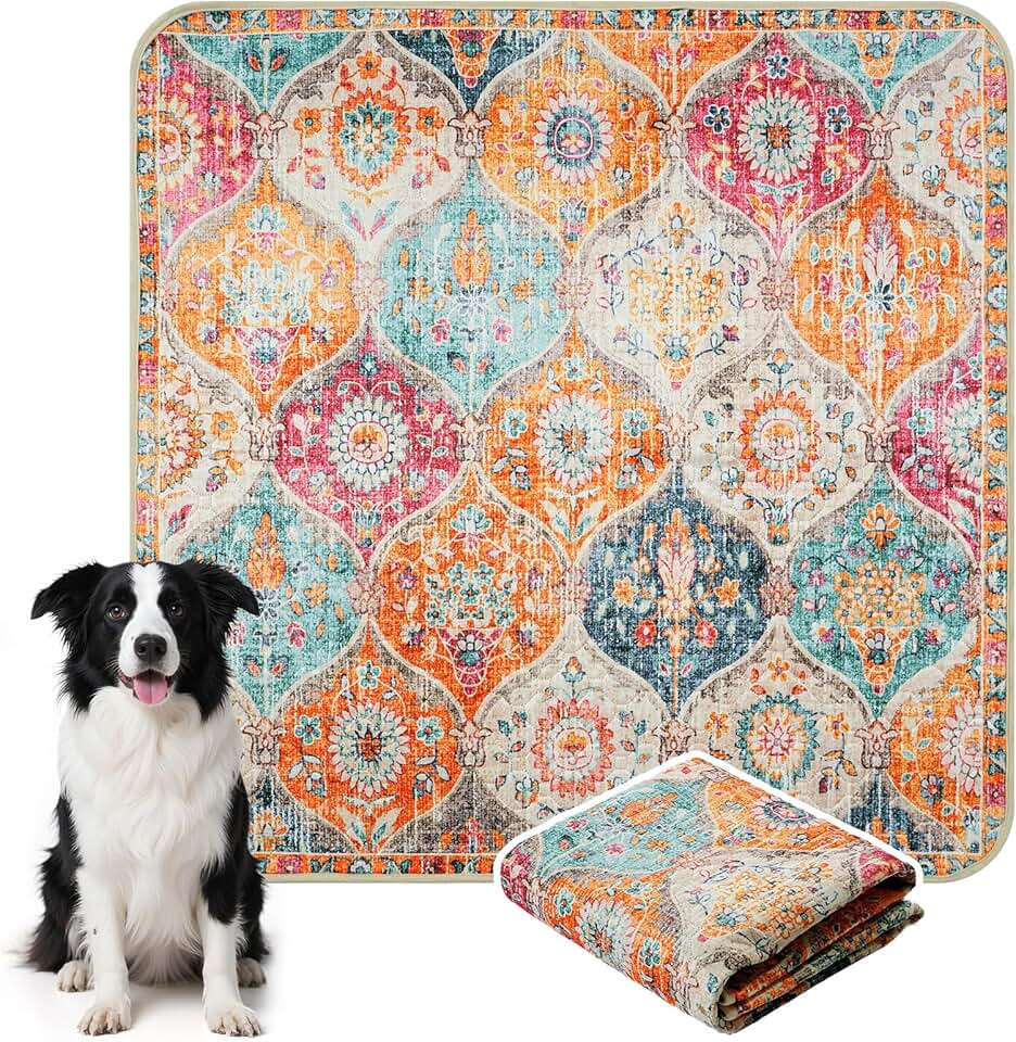 Washable Reusable Puppy Training Pads, 6Ft x 6Ft