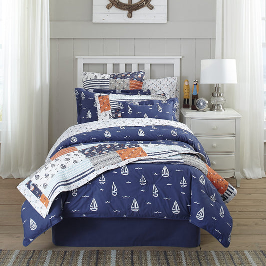 ay at Sea Full/Queen Percale Quilt Set