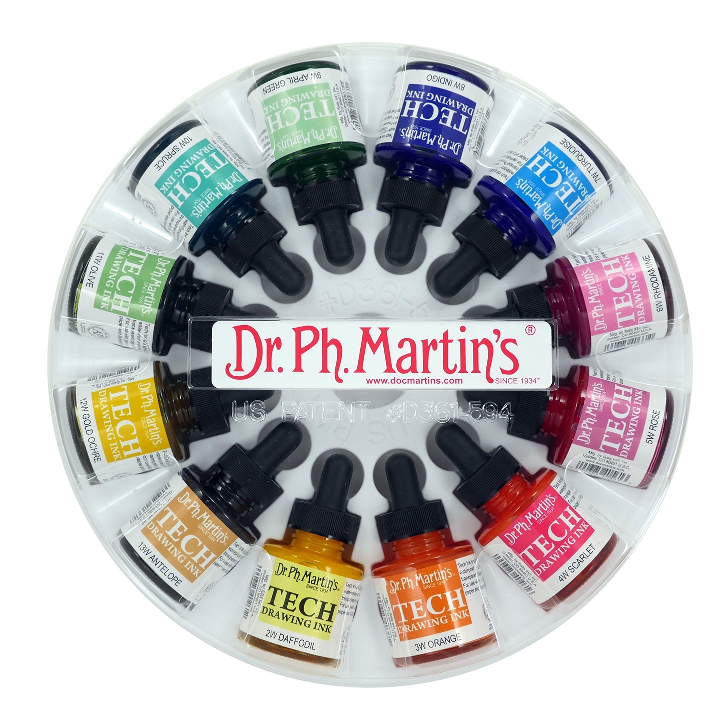 Drawing Ink Set 12 Colors 1.0 oz