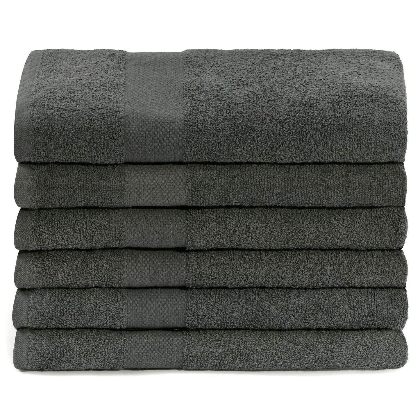 79405 Bath Towels, 25x50, Gray, 6 Pack