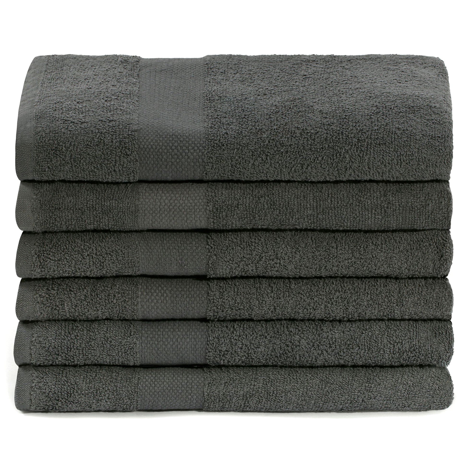79405 Bath Towels, 25x50, Gray, 6 Pack