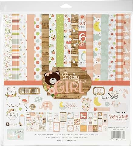 Baby Girl Collection Kit with colorful papers