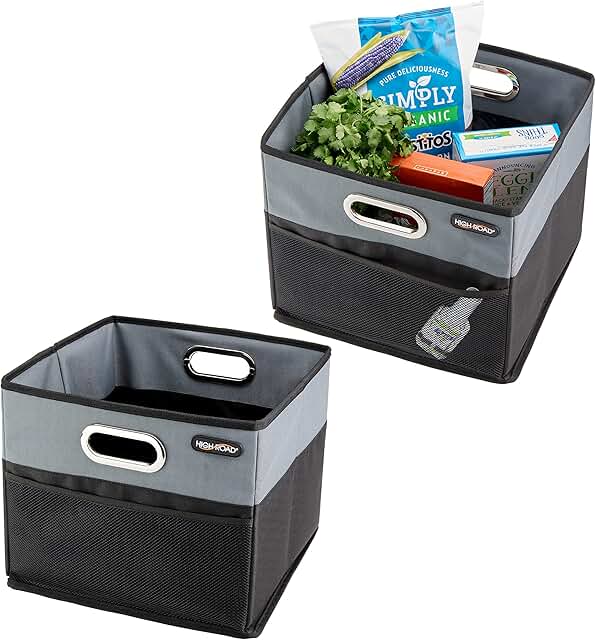 Leakproof Car Trunk Storage Bin, 12x12 Inches, 2 Pack