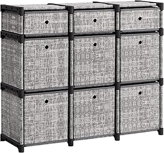 9-Cube Fabric Storage Organizer for Room Use