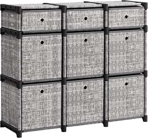 9-Cube Fabric Storage Organizer for Room Use