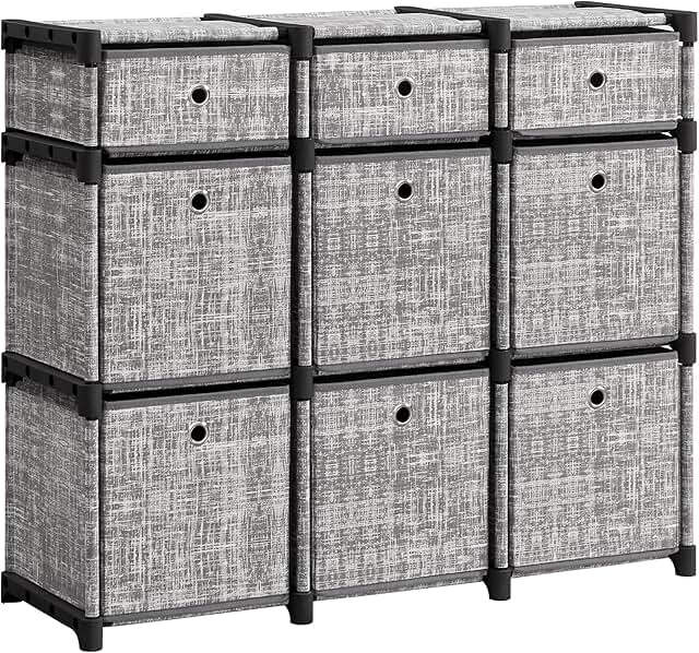 9-Cube Fabric Storage Organizer for Room Use