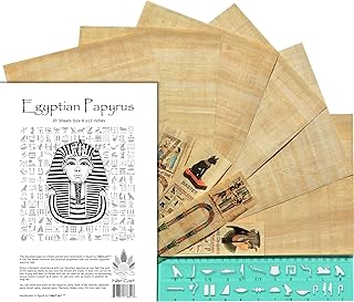 Egyptian Papyrus Art Paper Set with Stencil and Bookmarks