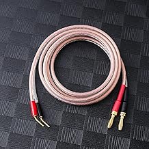 2 Pack Pin to Banana Speaker Cable, 14 AWG OFC, 5M
