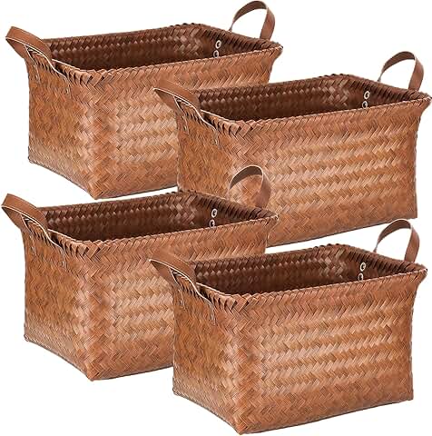 Set of four large laundry and storage baskets