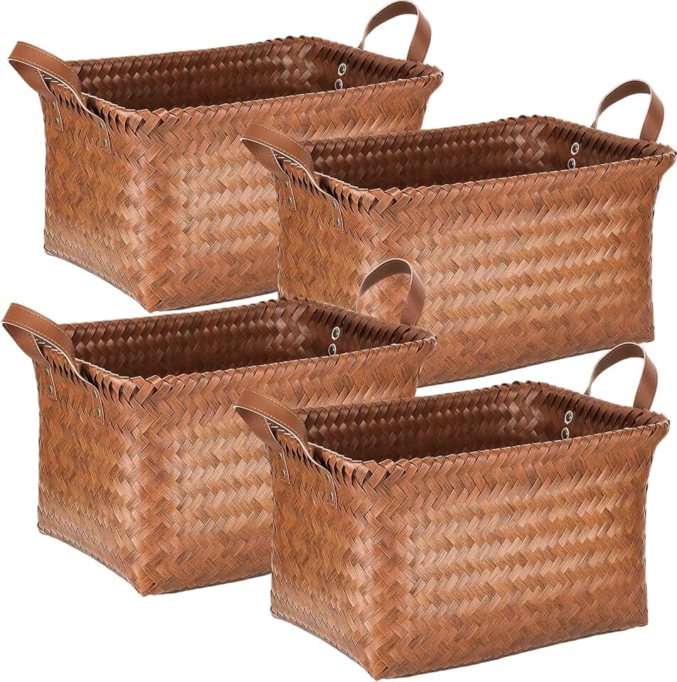 Set of four large laundry and storage baskets