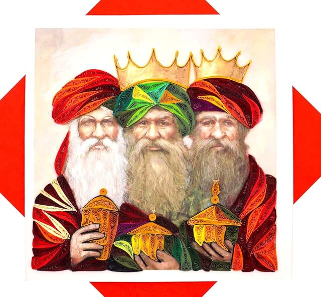 Three Wise Men Christmas Quilling Card