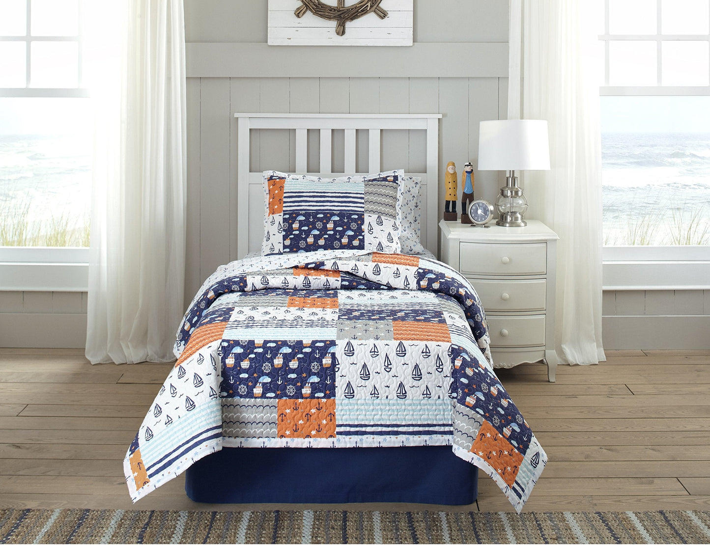 ay at Sea Full/Queen Percale Quilt Set
