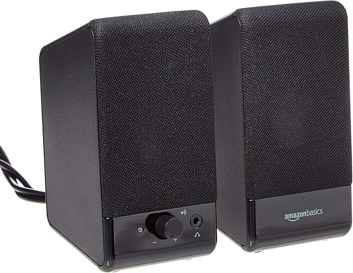USB-powered computer speakers with volume control