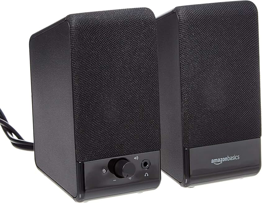 USB-powered computer speakers with volume control