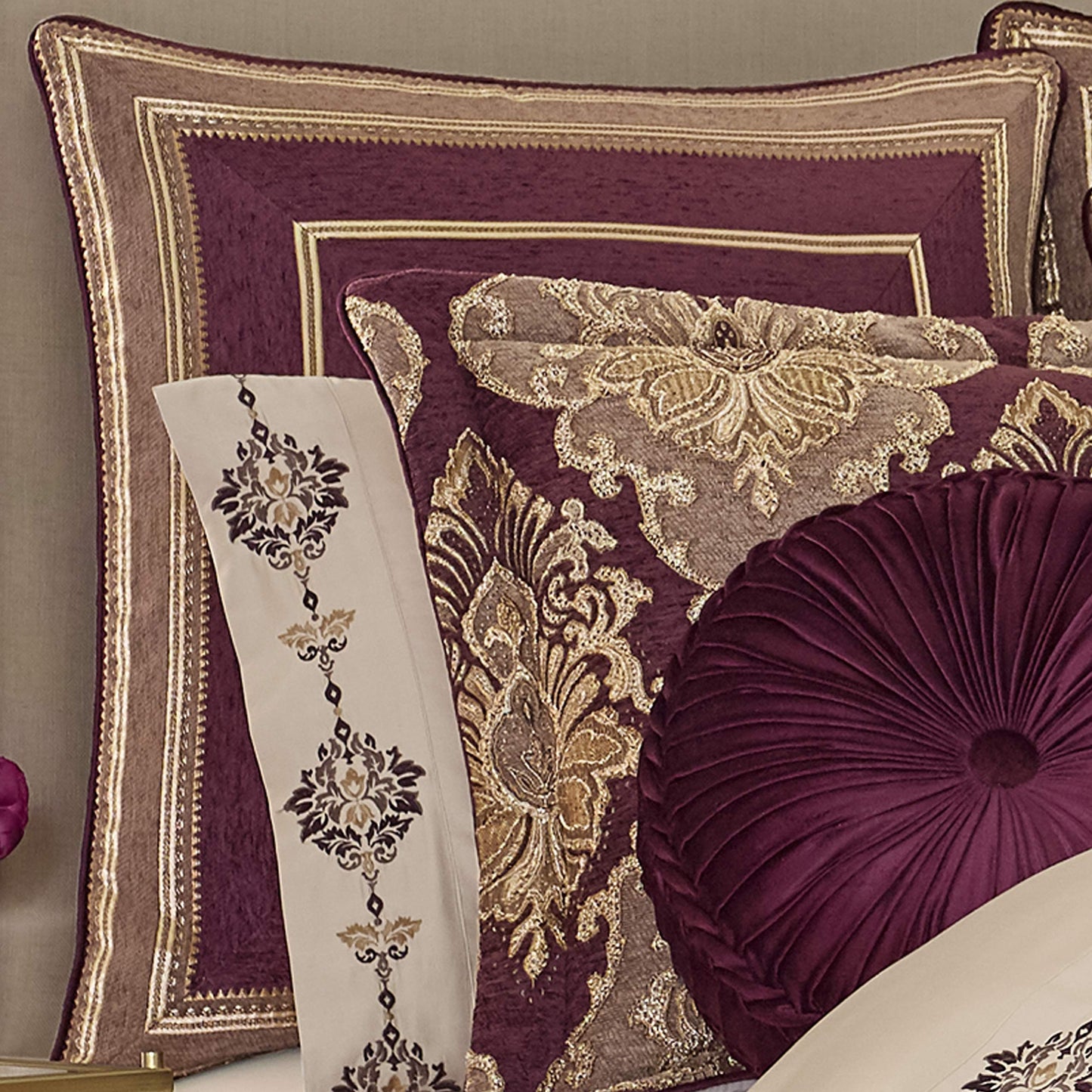 A ina Euro Sham, Purple, 26x26