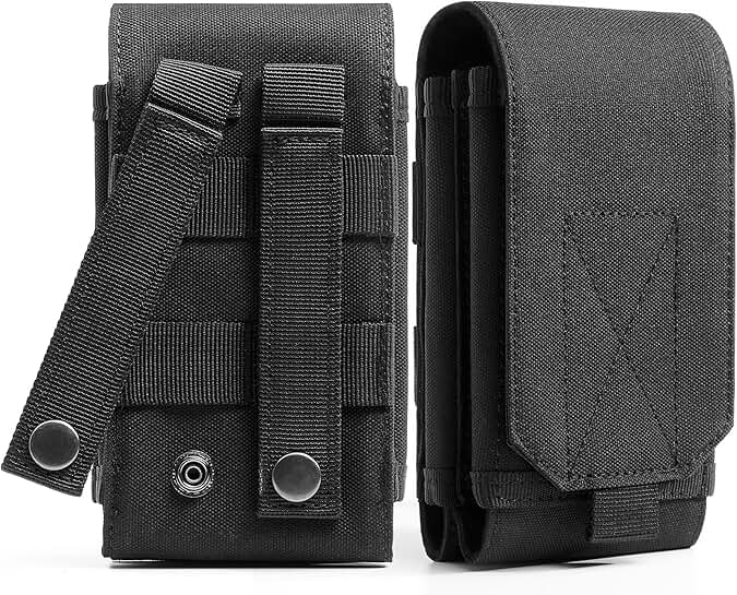 Dual Cell Phone Holster Belt Case for Outdoor Hiking