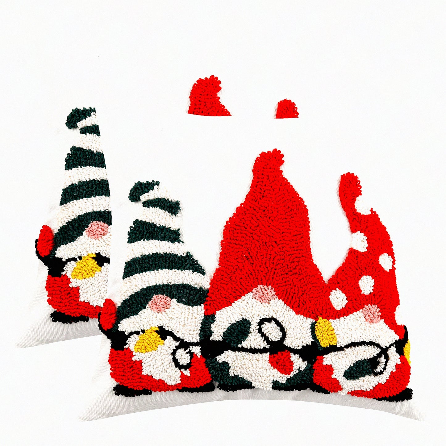 Winter Wonderland Pillow Covers - Set of 2 Festive Claus Throw Pillow Covers 18x18 Inch for Party Decorations & Holiday Home Decor - Soft Cushion Cases for Sofa, Couch, Bed & Living Room