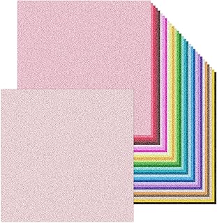 12x12 Inch Double-Side Glitter Cardstock, 30 Colors