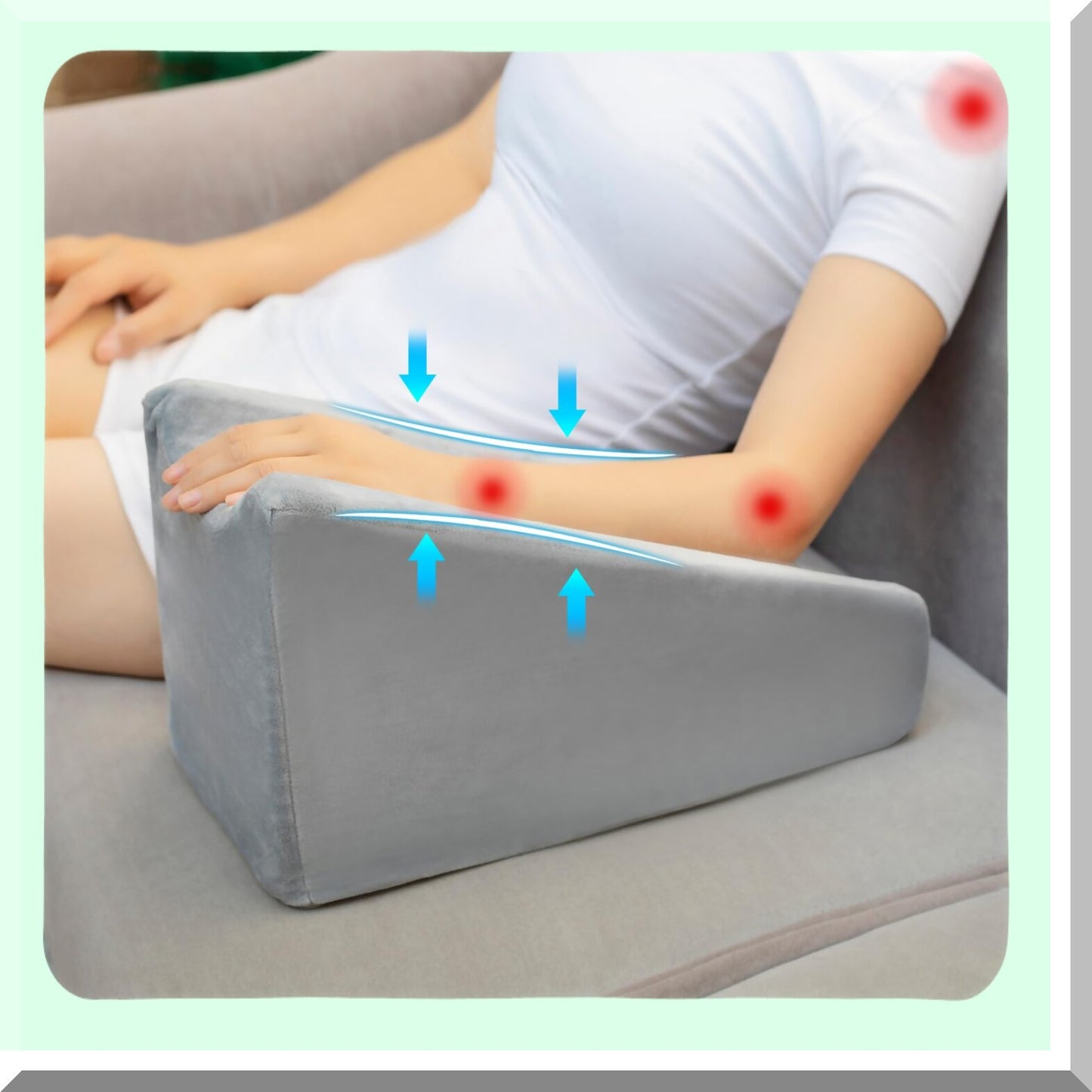 ElevateRest Arm Support Wedge - Post Surgery Arm Pillow for Adults, Broken Arm Recovery Pillow, Elevating Arm Rest Pillow for Comfort & Support