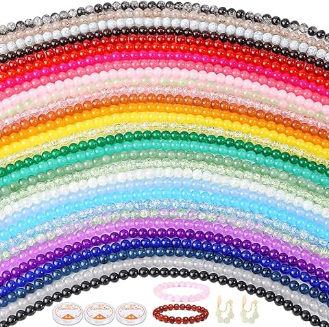 1400pcs 30-Color Glass Beads for Jewelry Making