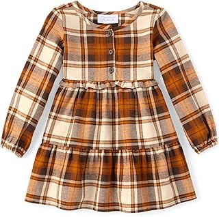 Baby Girls' Plaid Flannel Tiered Dress
