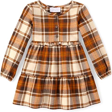 Baby Girls' Plaid Flannel Tiered Dress