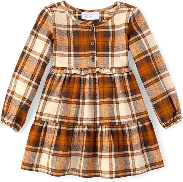 Baby Girls' Plaid Flannel Tiered Dress