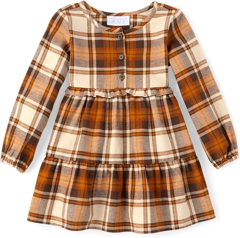 Baby Girls' Plaid Flannel Tiered Dress