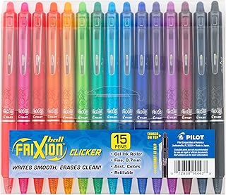 15 Assorted Fine Point Erasable Gel Pens