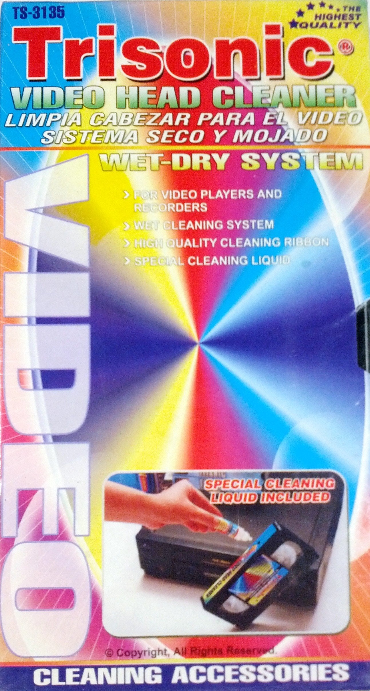 Video Head Cleaner, wet/dry