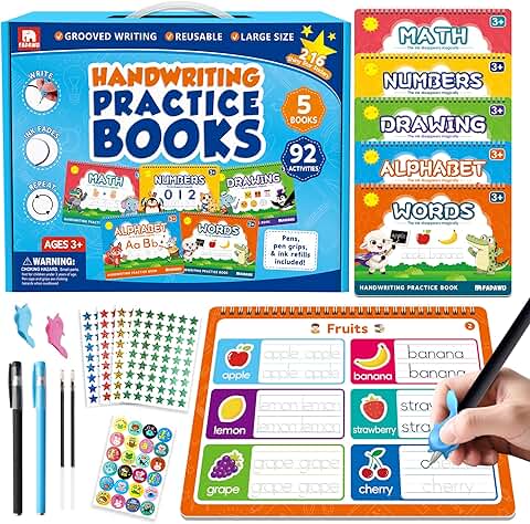 Grooved Handwriting Practice Book for Kids