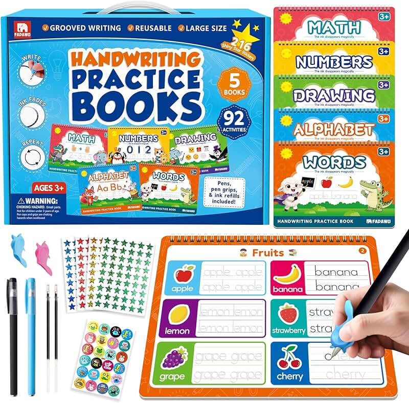 Grooved Handwriting Practice Book for Kids