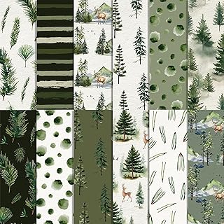 Double-Sided Scrapbook Paper with Christmas Tree Designs