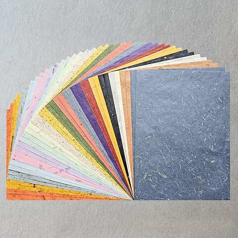 Assorted A4 Leaf & Flower Mulberry Paper Set (40 Sheets)