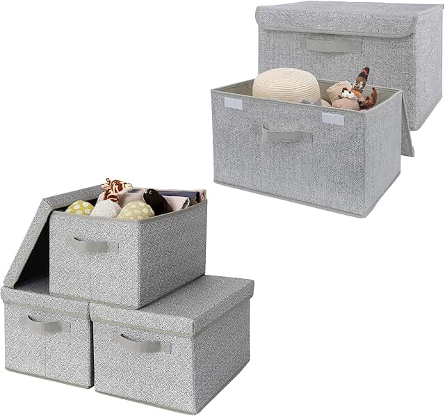 Set of 5 Rectangle Storage Bins